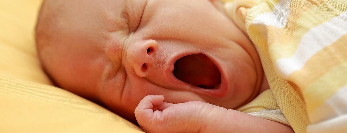 baby yawning